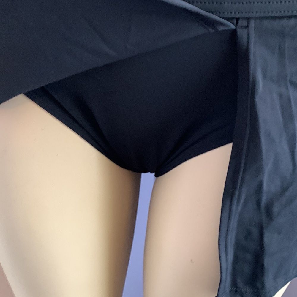 Designer Swim Skirt Bottoms Panties Swimwear Black M - Picture 3 of 9